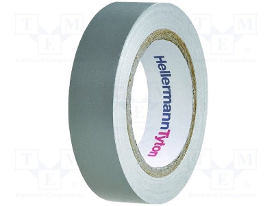Изолирбанд HTAPE-FLX-15GY Лента: електроизолационна; W:15mm; L:10m; D:0,15mm; 200%; Цвят: сив